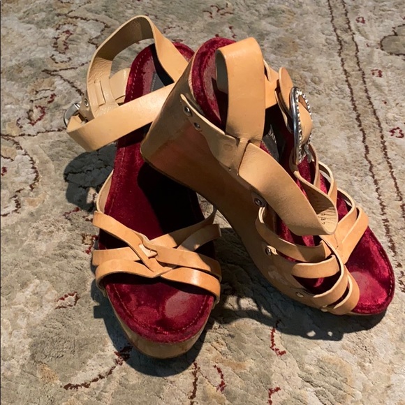 Dolce & Gabbana Shoes - Dolce & Gabbana wood wedge sandals size 8